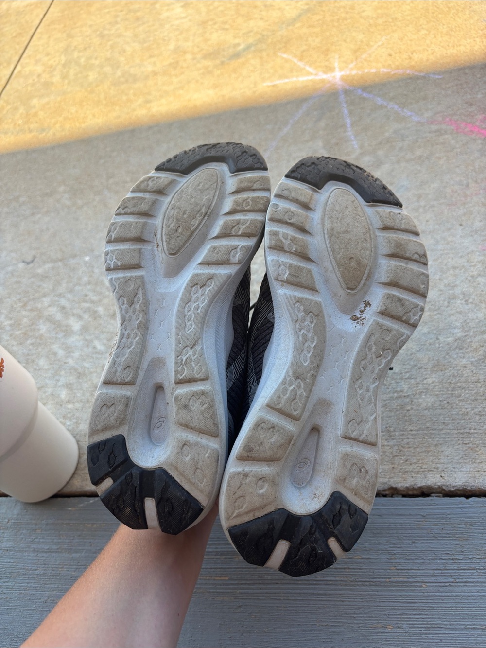 ASICS Gray Athletic Sneakers with Pink Eyelet Accents - Picture 5 of 7